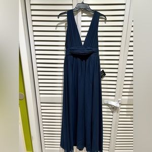 Lulu’s long navy blue bridesmaid style dress new with tags. Size medium